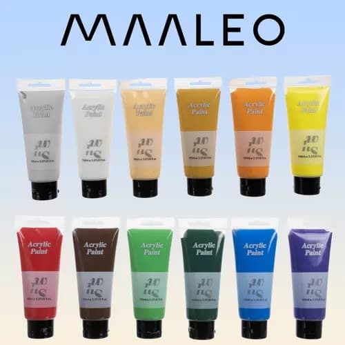 Akrylmaling Sæt - 12x100ml - Kunstnerfarve
