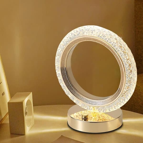 Trådløs Bordlampe Krystall Touch LED RGB