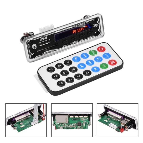 Wireless Bluetooth Audio Decoder Board with USB, SD, and FM Radio