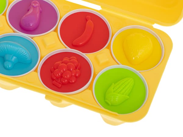 Matching Egg Puzzle Plastic 12-pack - Shapes and Colors