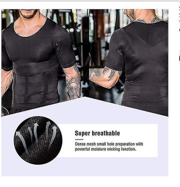 Männs Shapewear-väst för kroppsskulptering, Slimmande Termisk Kompressionsväst i Elastiskt Material, Storlek XL, Vit