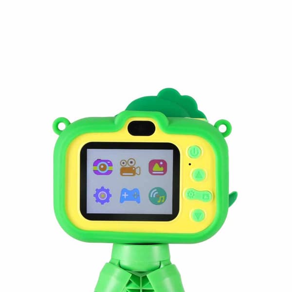 Kids Digital Camera 1080P with Dual Camera & Mini Tripod Dinosaur