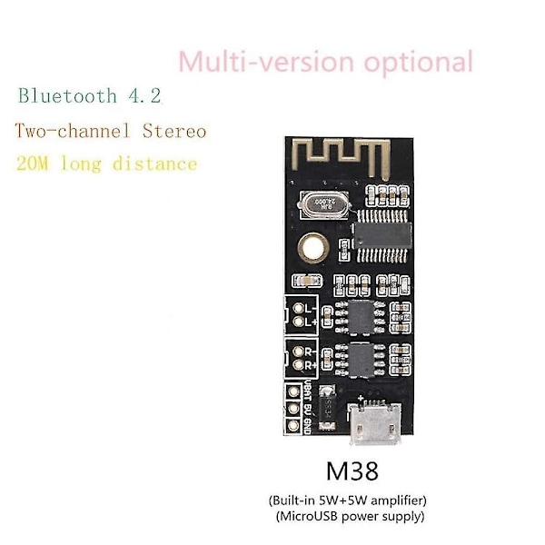 3 kpl M38 Langaton Bluetooth Mp3 Äänenvastaanotinlevy 4.2 Mp3 Lossless Dekooderi Bluetooth 4.2 Äänen R