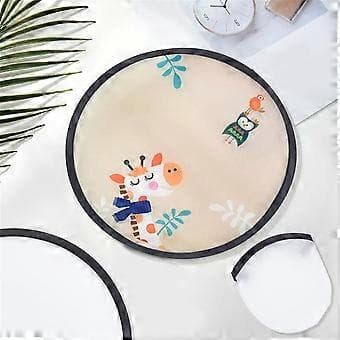 5 stk. Foldbare Flyvende Frisbee Vifter 25 cm Sublimationsvifter Polyester Sort Kant Foldbart Viftesæt med Taske til Sort