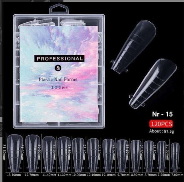 120pcs Nail Form for Polygel - Acrylic Nails - Nail Tips