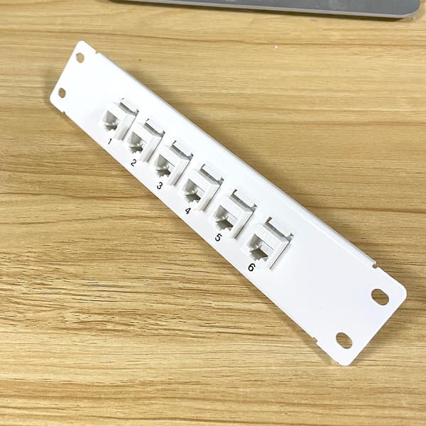 Ethernet Patch Panel Cat5e 6 Port RJ45 Vægmounted & Rackmonteret Keystone Jack Modul