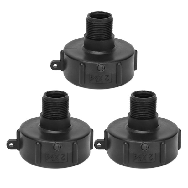 IBC Tank Slangetilslutning 3 stk. G3/4 ABS Plast Gevindudskiftningsventilarmaturer S60-2 tommer NPS Dræn Adapter