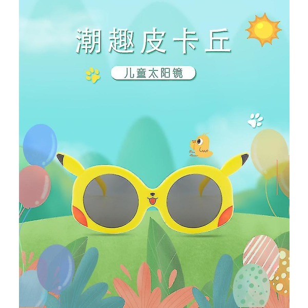 Lasten Lasit Muodikkaat Vahvat Pyöreät Kehykset Täyskehyksiset Mukavat Lasit Lasten Aurinkolasit Piirretty Pikachu