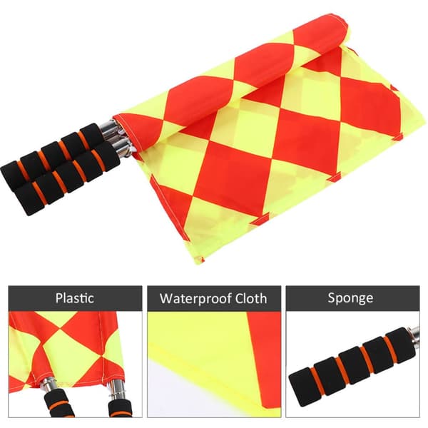 Football Referee Flag Set with Storage Bag (2 pcs)
