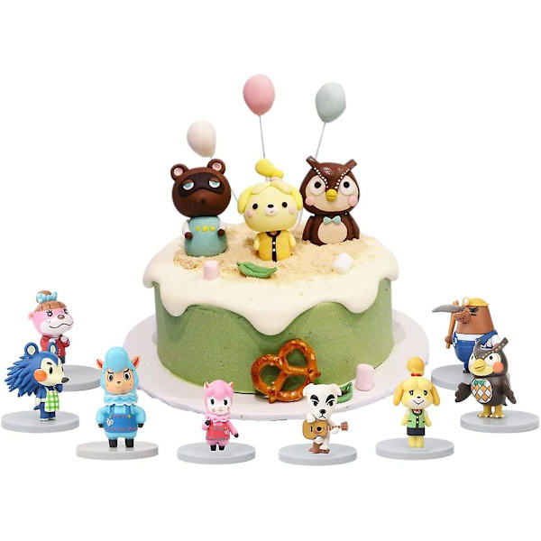 8 kpl Kakkutopperia Animal Crossing -lasten syntymäpäiväkakun koristeluun