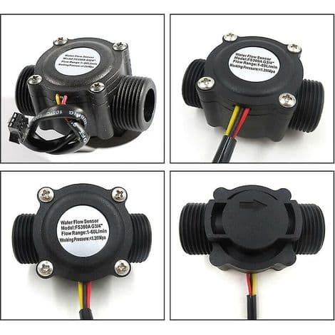 G3/4'' 6-punkts turbinstrømindikatorsensor måler utvendig gjenge 1-60l/min