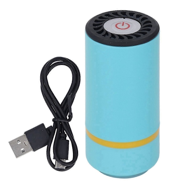 Elektrisk vakuumförpackare med batteri, handhållen automatisk förseglingsmaskin för kläder, matförpackning, sjöblå