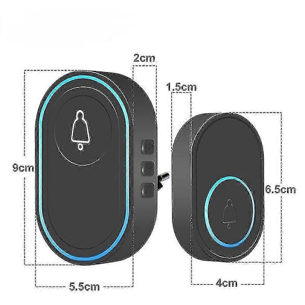 Naiwang Trådlöst Musikdörrlarm Med Justerbar Volym, Kompatibel Med 43hz Trådlös Detektor Plug-in
