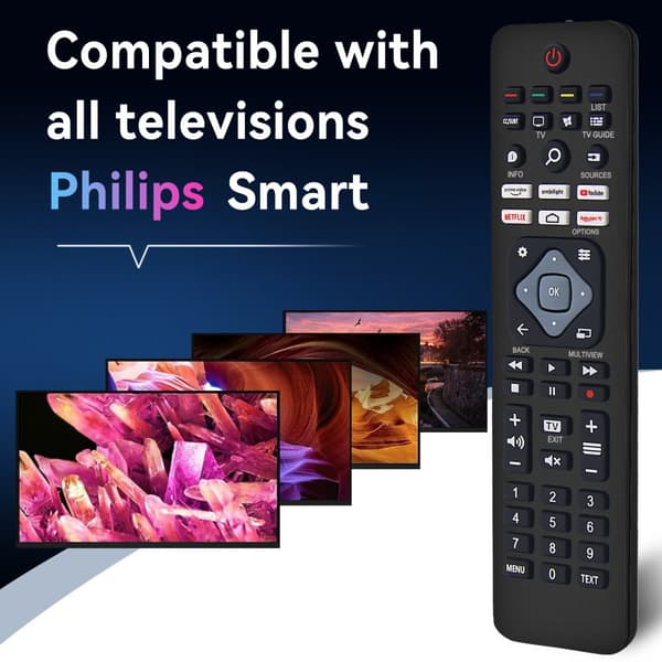 Philips Compatible TV Remote Control | Universal All Philips Smart TV, LED, LCD, HDTV, 3D