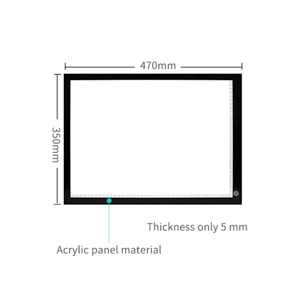 LED Light Table Drawing Tablet with Scale A3
