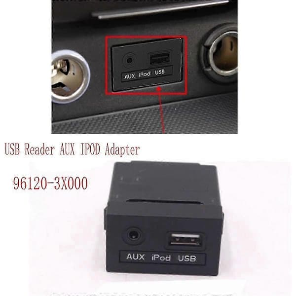 961203X000 Bil 16 Pins Audio Interface USB-læser AUX til Adapter til 2011-2013 96120-3X000