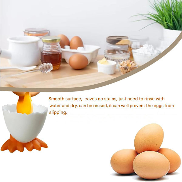 9 Egg Cups Cartoon Egg Molds Soft Boiled Egg Cups Suitable for Breakfast Brunch Soft Boiled Eggs (White)