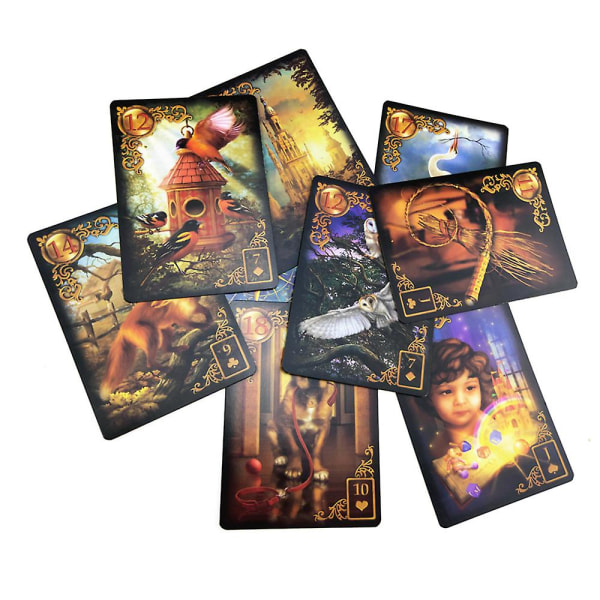 47 Kort Gilded Reverie Lenormand Udvidet Udgave Tarot Oracle Cards Familiespil