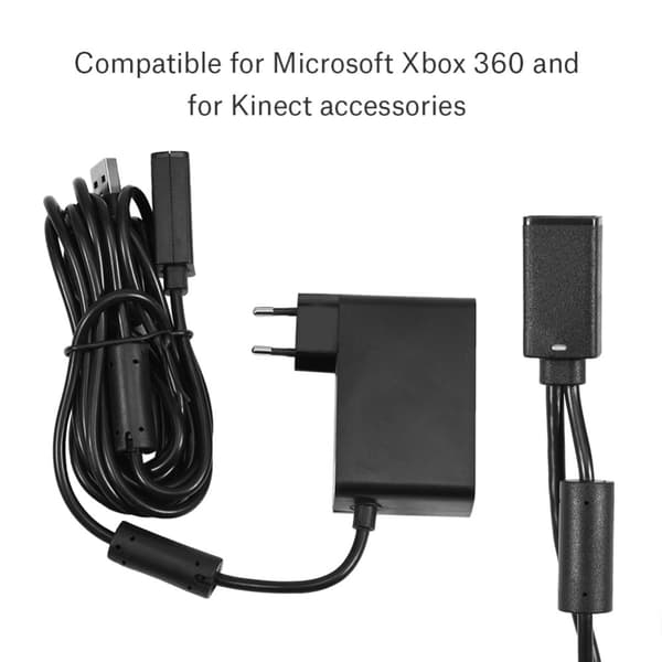Xbox 360 Kinect-sensorlader - USB-strømadapter (EU-plugg)