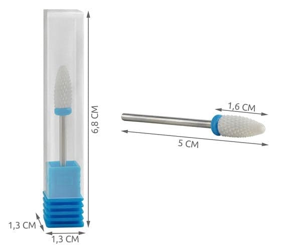 Ceramic nail cutter cone shape medium for gel/acrylic, twist & lock