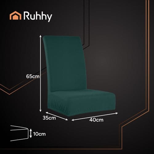Tuolinpäälliset 6 kpl joustavat polyesteri/spandex 65x40x35 pullonvihreä