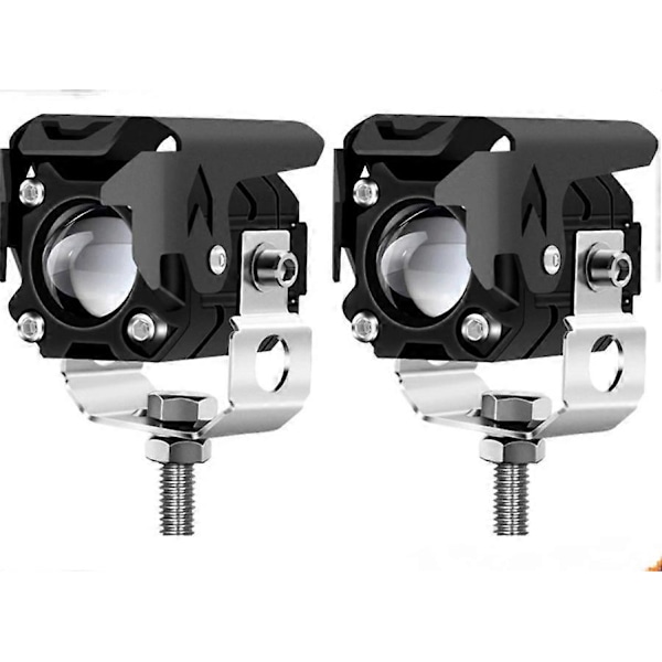 2st mini extraljus set version 2 för motorcykel LED dimljus 80W 10000lm 3000k 6000k extraljuslampa IP67 Vattentät extra spotlight