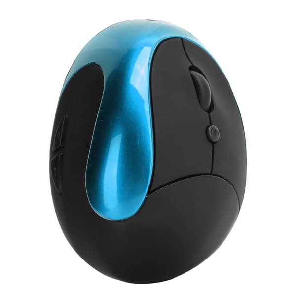 Trådløs optisk vertikal mus - 3. generation, ergonomisk greb, himmelblå