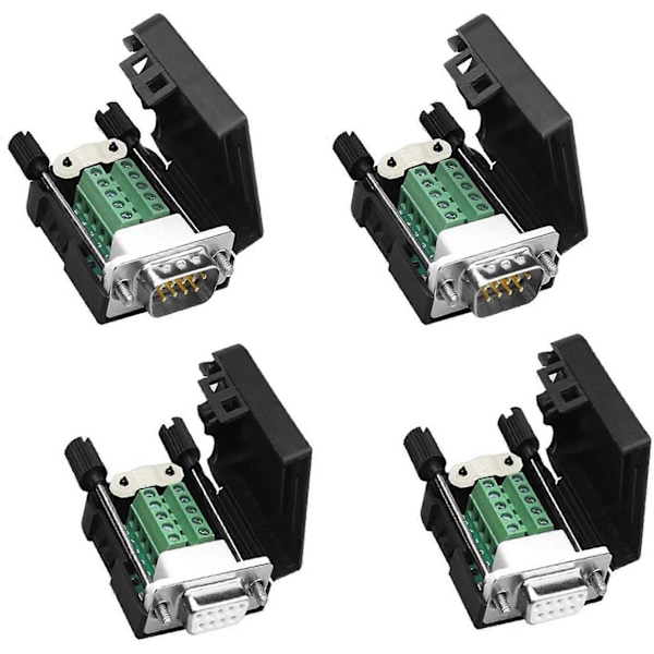 DB9 Loddefri RS232 D-SUB Seriel til 9-Pin Port Terminal Han Hun Adapter Konnektor Breakout Board