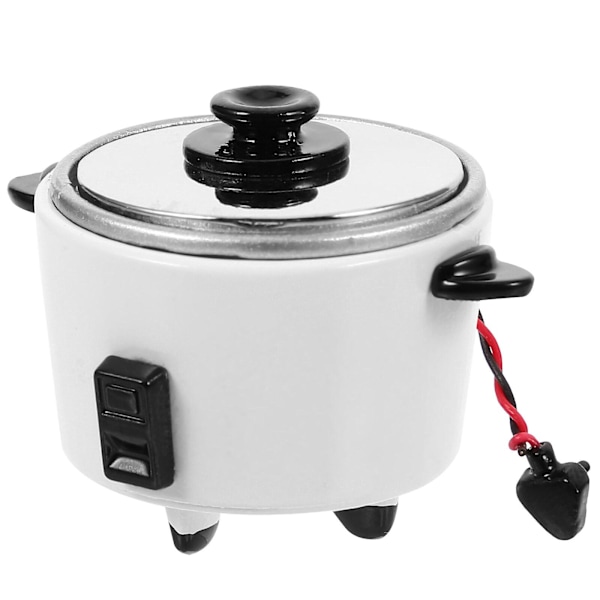 Mini Rice Cooker Figurine Tiny Electric Cooker Statue Mini Kitchen Rice Cooker Prop Mini House Decor