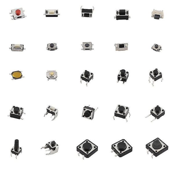125 st Micro Switch Bilfjärrkontroll Knappbrytare Smd Dip Assortment Kit