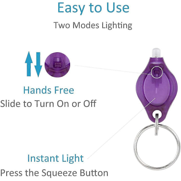 10 st Mini Ficklampa LED Nyckelring