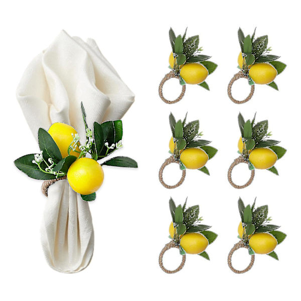 12 imitation citron servett spänne hotell modell rum servett ring