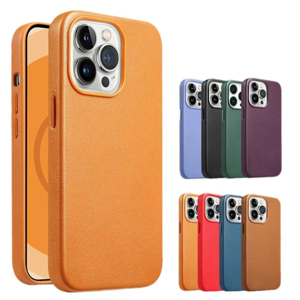 Magsafe til Apple Iphone16 Pro Max officiel læder mobiltelefon cover