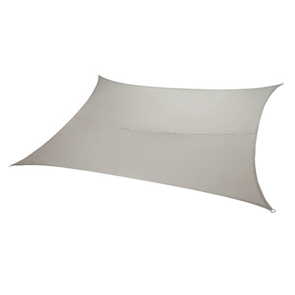 Sun sail rectangular 4x3 m waterproof UV protection grey