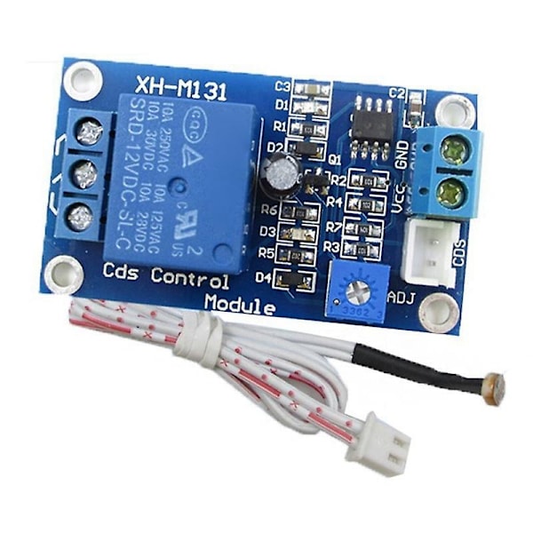 12V Lysstyring Bryter Fotoresistor Relémodul Deteksjonssensor Xh-m131