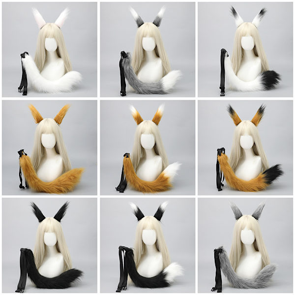 Fox Tail Plush, Cuddly Fox Tail Cosplay Accessory Camel