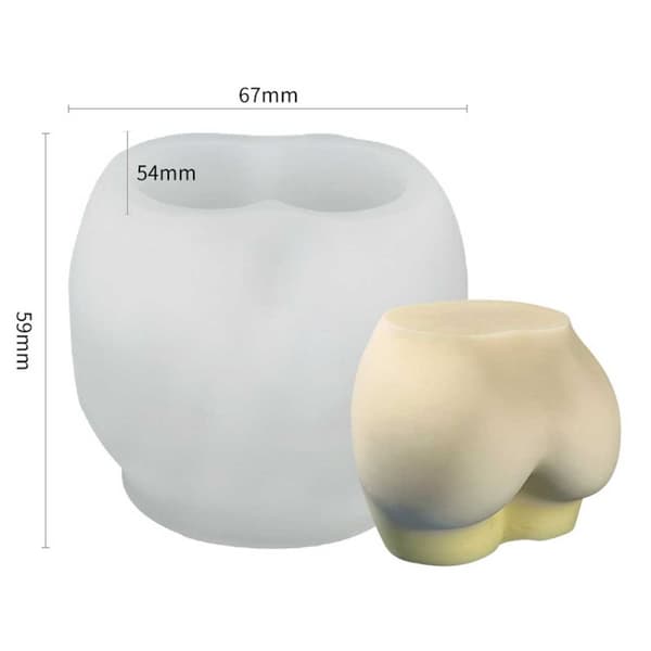 Candle Mold 3D Butt 6cm