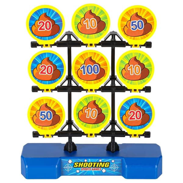 Target shooting game with ball gun - moving targets