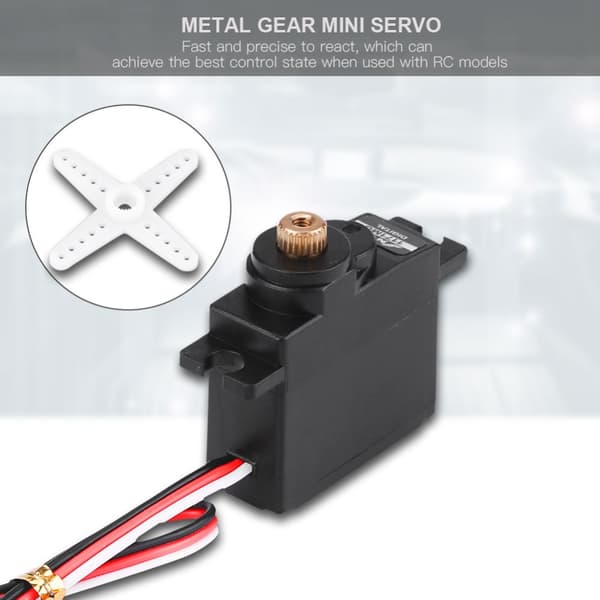 Mini Metal Gear Analog Servo til RC Fastvingede Fly - 17g, 4.8-6V