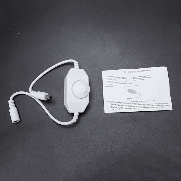 12v / 24v 6a LED Dimmer Controller Juster Lysstyrke For Nem Farve Klar, Hvid