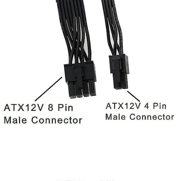 EPS12V CPU 8-pin hona till CPU ATX 8-pin och ATX 4-pin hane strömförsörjningsförlängningskabel