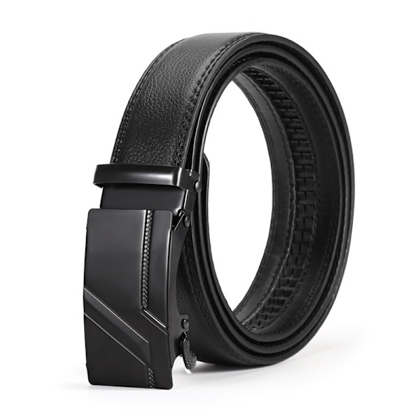 Herr Automatiskt Spärrbälte 36mm Bredd Läderbälte