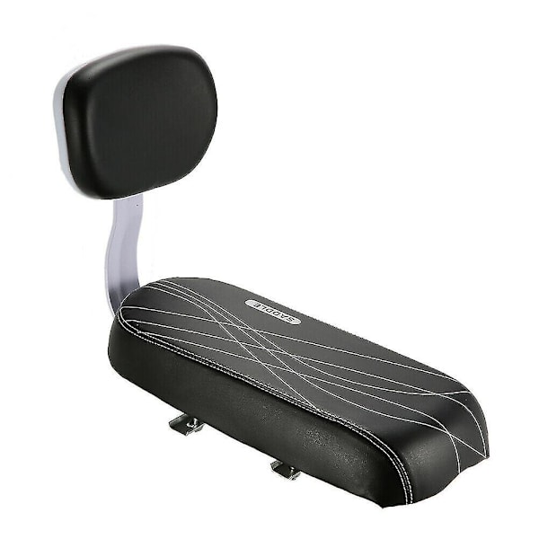 Sswyv-cykel cykel baksäte PU läder mjuk kudde bakre rack säte ryggstöd gåva