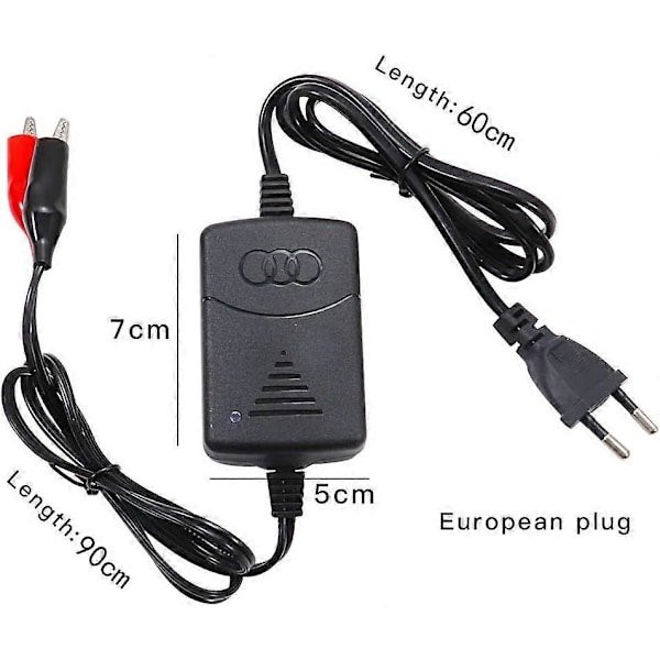 12V Förslutet Bly-Syra (SLA) Batteri 1300mA Intelligent Laddare, med Överladdnings- och Kortslutningsskydd, Konstant Ström-Konstant Spänning-Underhållsladdning