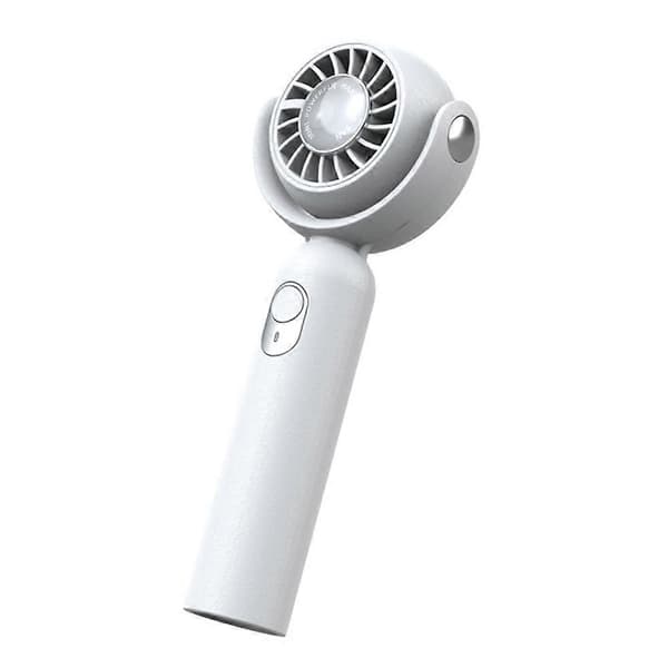 Bærbar Håndholdt Ventilator, Halsventilator, Mini Bordventilator, Multifunktionsventilator - FARVE: Hvid