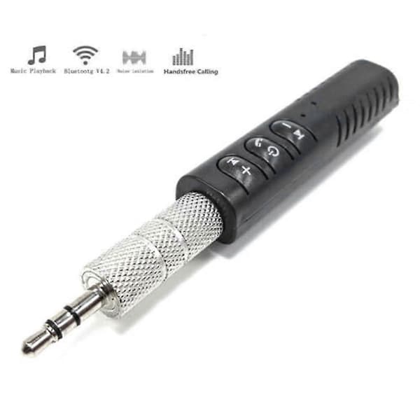 Bluetooth-kompatibel Sender Bil Musikk Mottakere 3.5mm Jack Aux Bil Bluetooth-kompatibel Adapter Håndfri Samtale