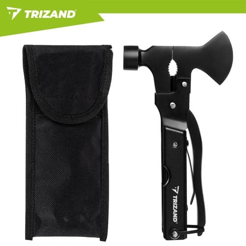 Multitool 17-in-1 with Axe and Pliers, Black, with Case