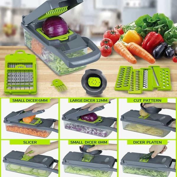 Vegetable Cutter - Multifunctional Vegetable Chopper Mandoline 14-in-1