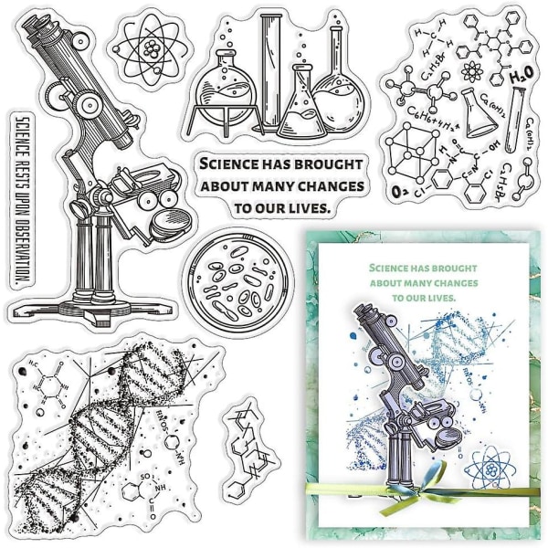 1Sheet Science Clear Silicone Seals Stempel Journaling Kortfremstilling DIY Scrapbooking Fotoalbum Dekorativ