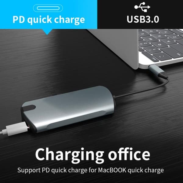 USB-C / Thunderbolt 3 til USB 3.0-Hub 5-porte - Macbook